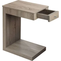 Table d'appoint - taupe foncé avec un tiroir - Monarch