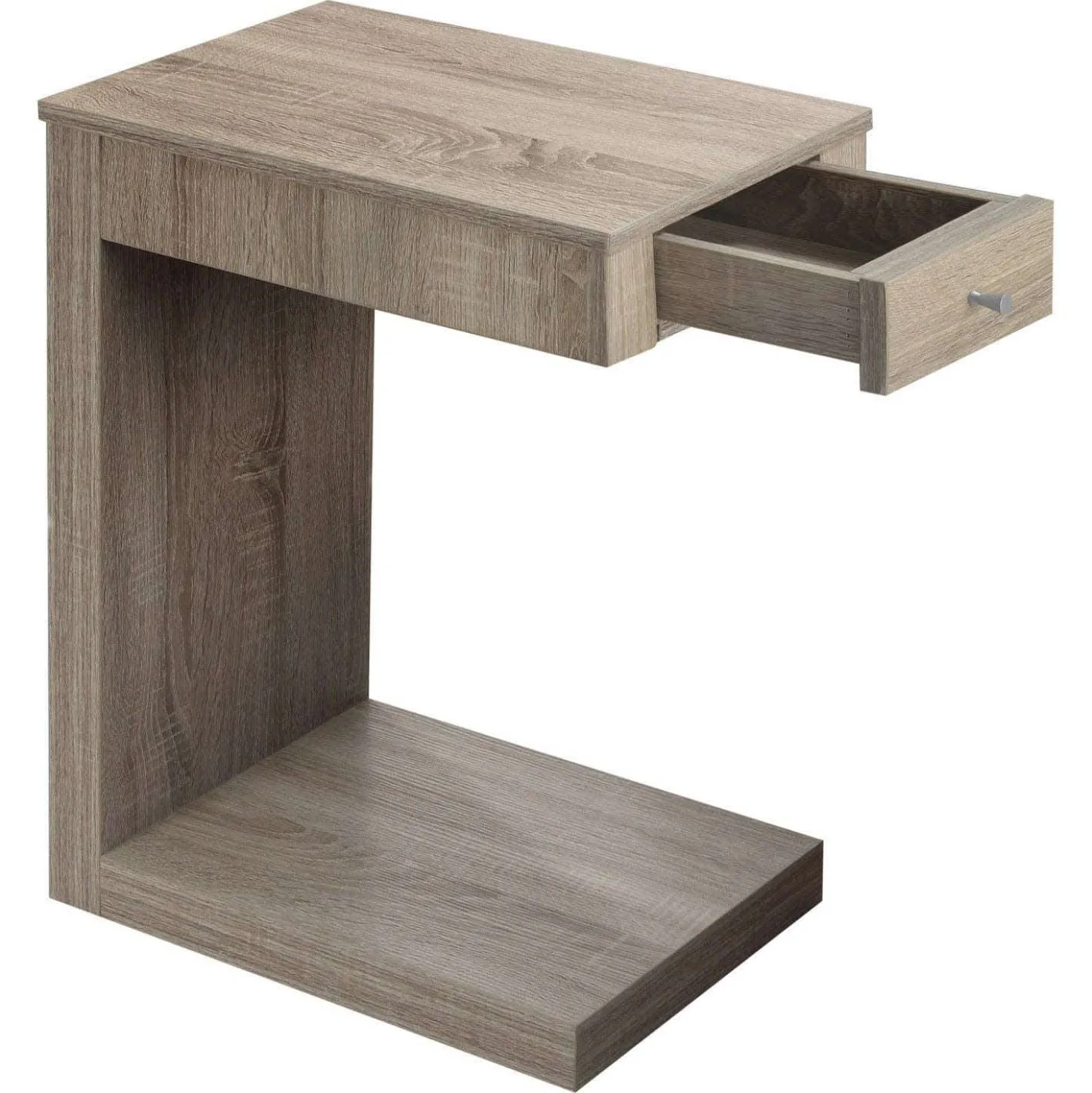 Table d'appoint - taupe foncé avec un tiroir - Monarch