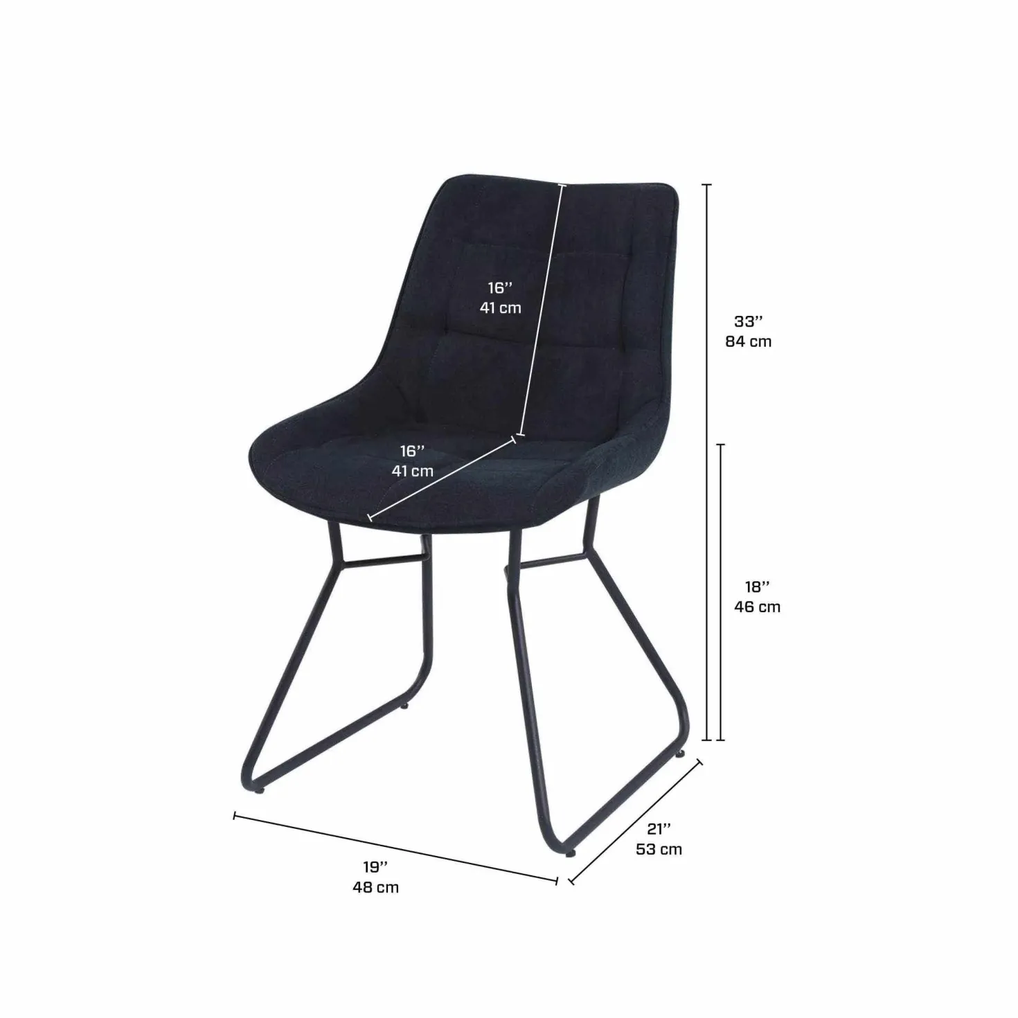 Table de 67" avec 4 chaises - noir
