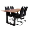Table de 67" avec 4 chaises - noir