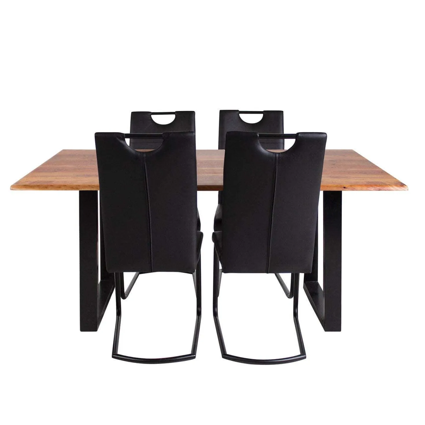 Table de 67" avec 4 chaises - noir
