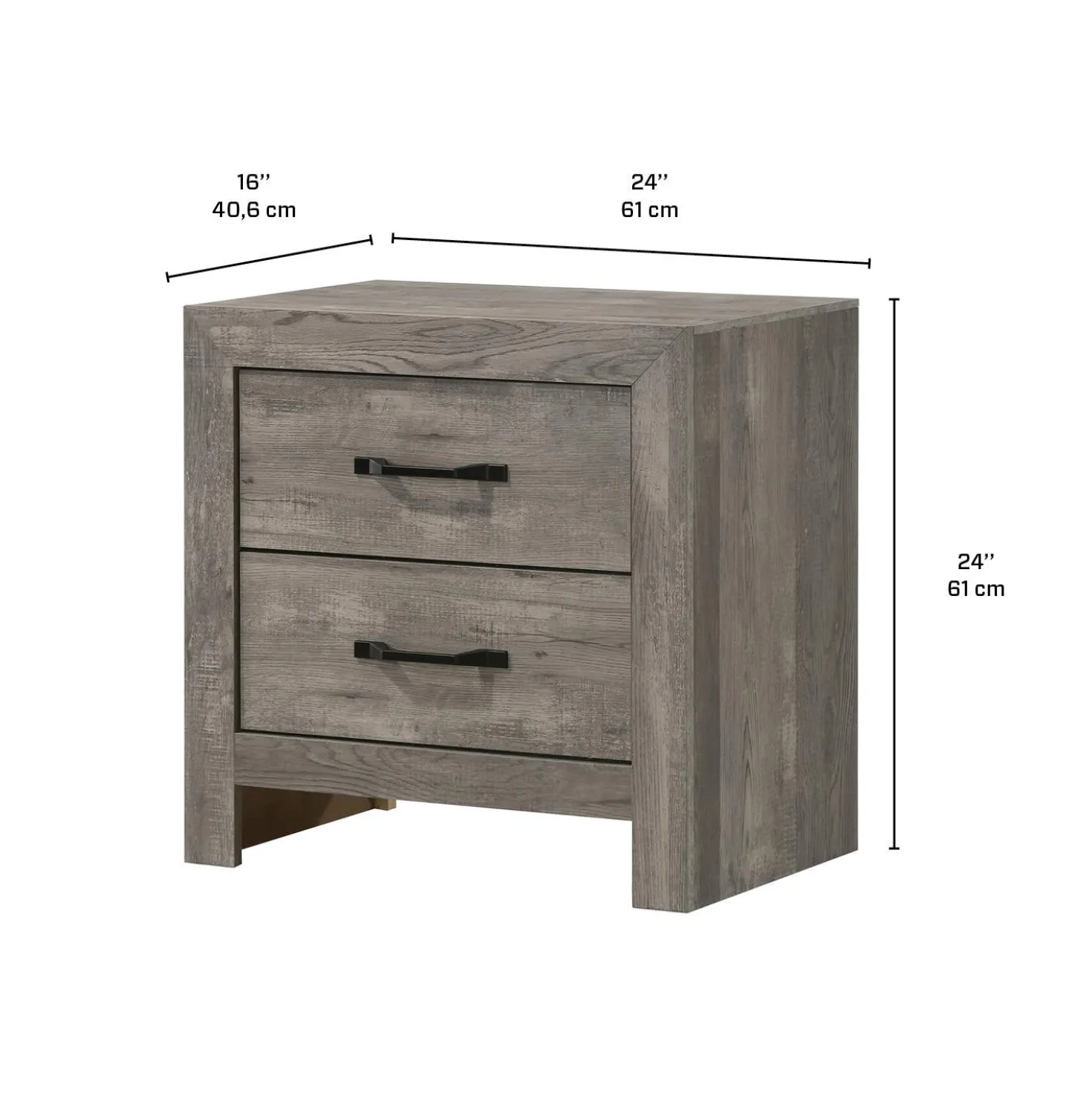 Table de chevet avec 2 tiroirs