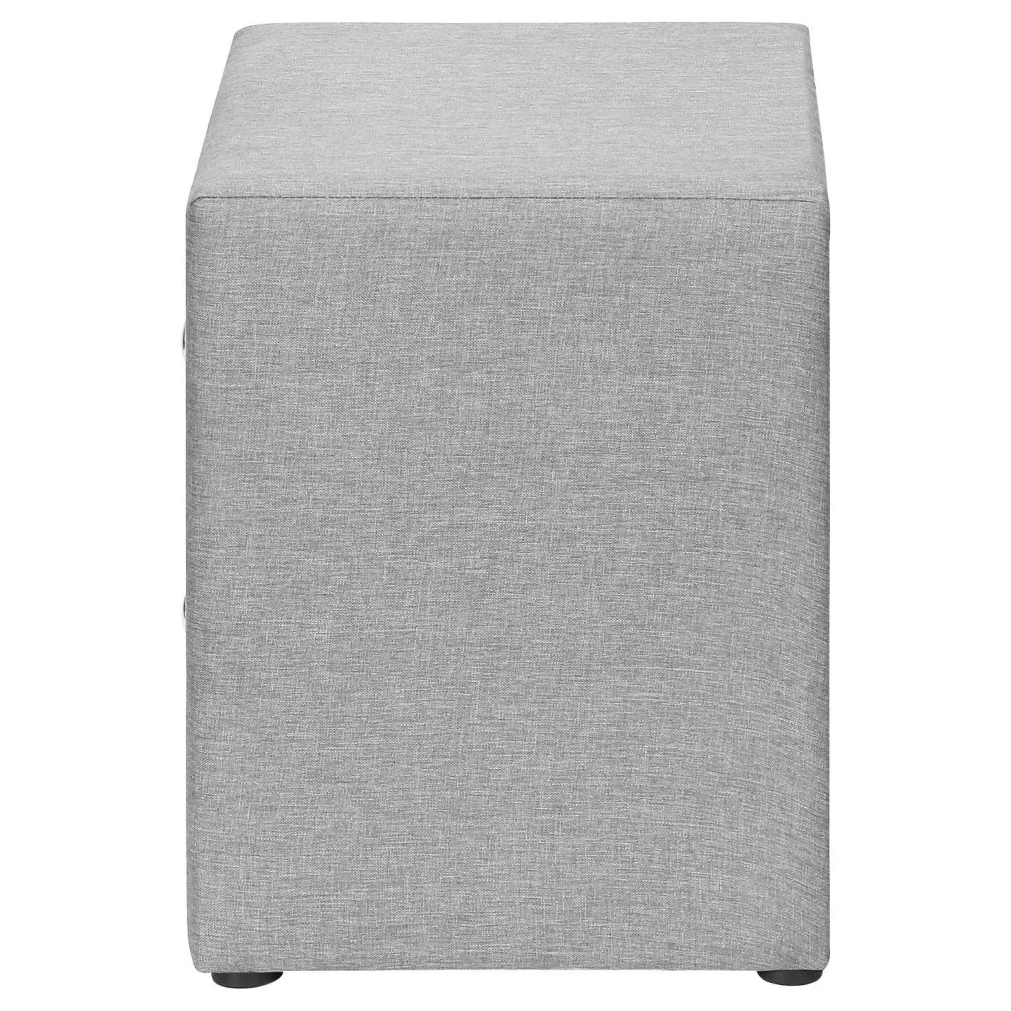 Table de chevet - rembourrée, 2 tiroirs de rangement - 21" h - faux lin gris - Monarch