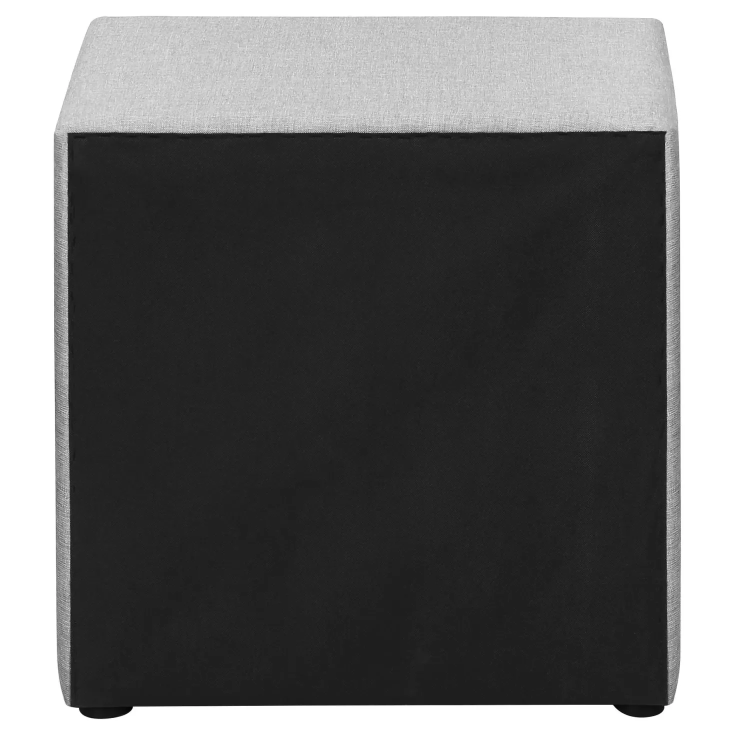 Table de chevet - rembourrée, 2 tiroirs de rangement - 21" h - faux lin gris - Monarch
