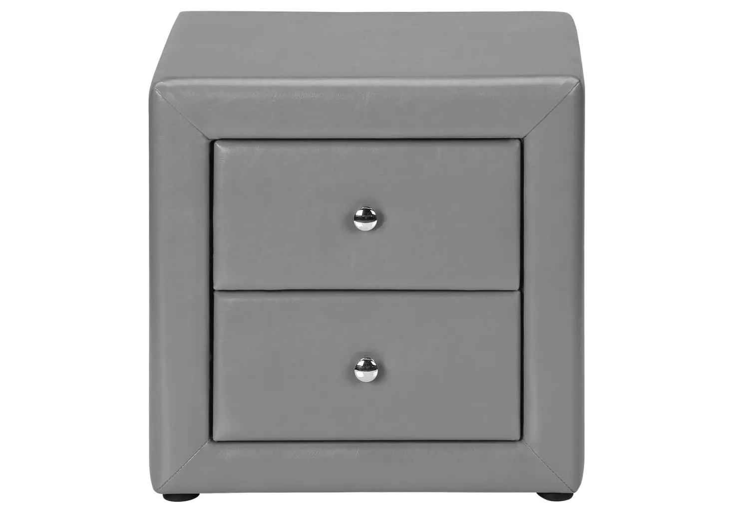 Table de chevet - rembourrée, 2 tiroirs de rangement - 21" h - simili cuir g - Monarch