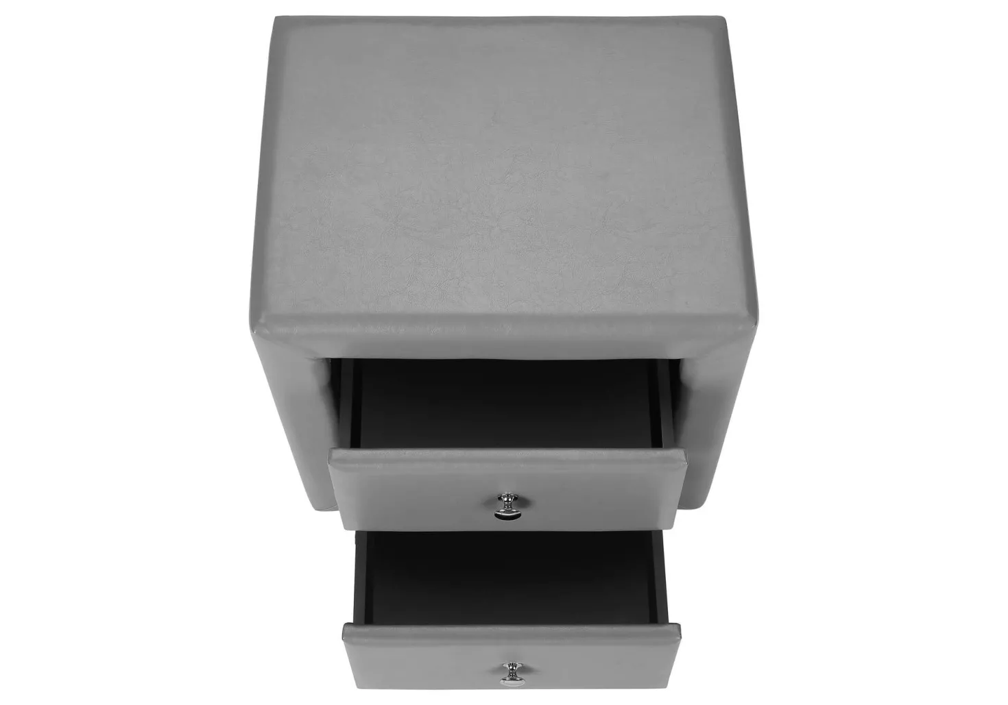 Table de chevet - rembourrée, 2 tiroirs de rangement - 21" h - simili cuir g - Monarch