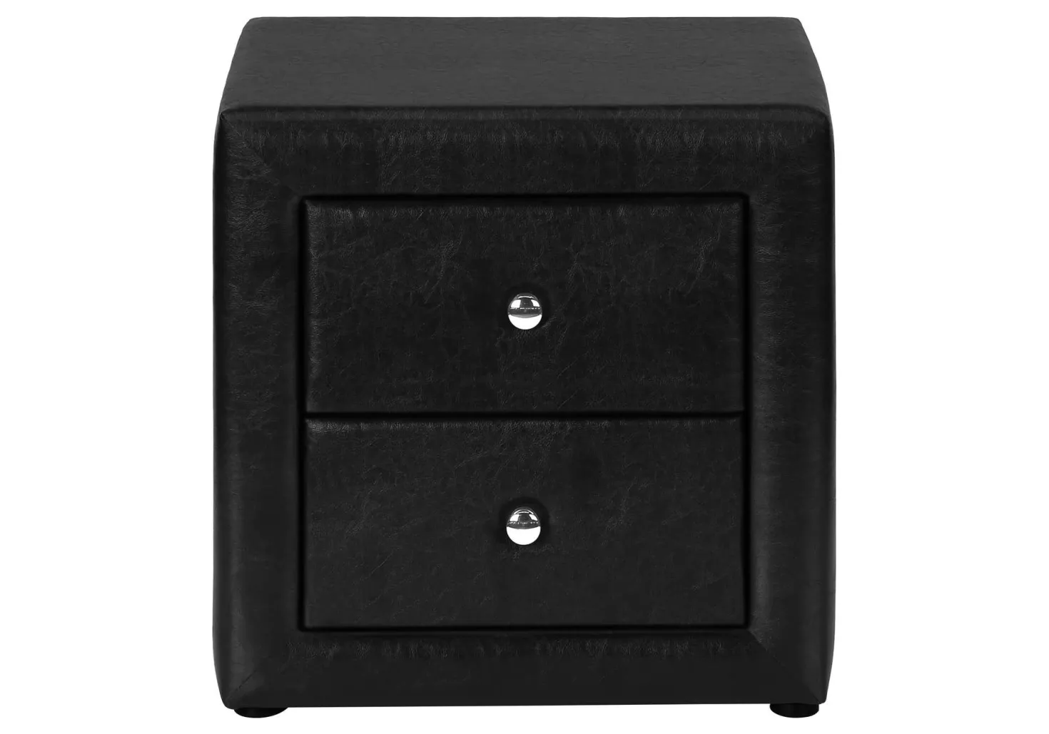 Table de chevet - rembourrée, 2 tiroirs de rangement - 21" h - simili cuir n - Monarch
