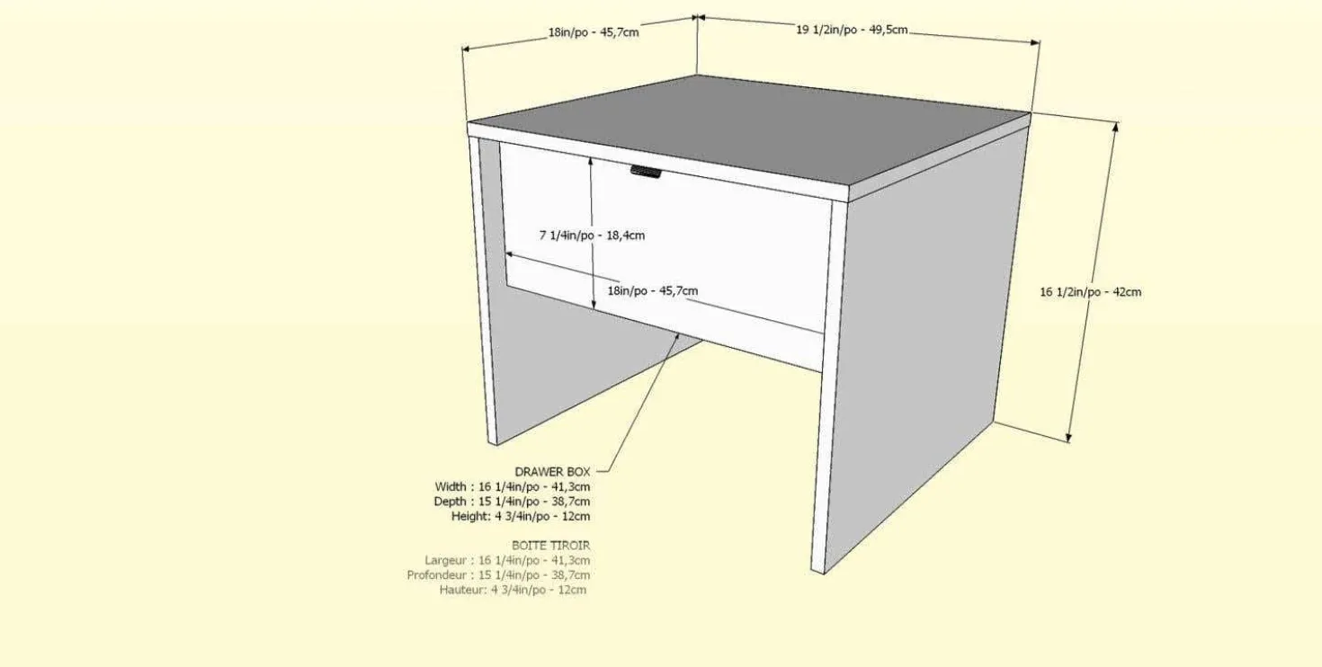 Table de nuit - Nexera