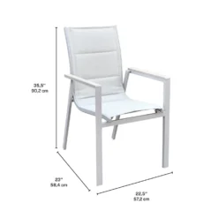 Table d’extérieur en polywood et aluminium avec 6 chaises
