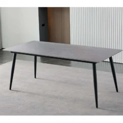Table en pierre sintérisée avec 6 chaises