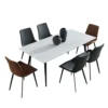 Table en pierre sintérisée avec 6 chaises
