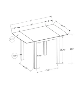 Table à manger carrée extensible 30
