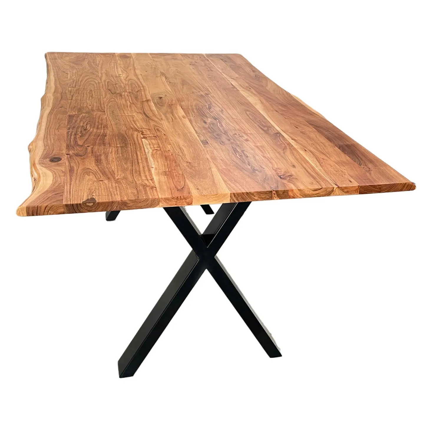 Table à manger en bois massif rectangulaire - 67"