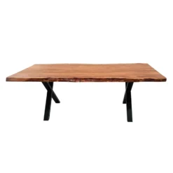 Table à manger en bois massif rectangulaire - 84"