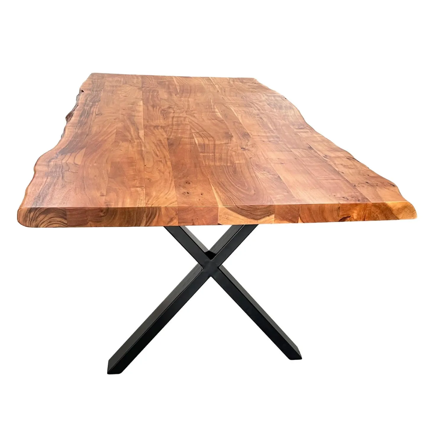 Table à manger en bois massif rectangulaire - 84"