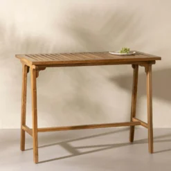 Table à manger extérieur en bois massif 54"