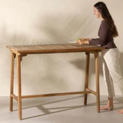 Table à manger extérieur en bois massif 54