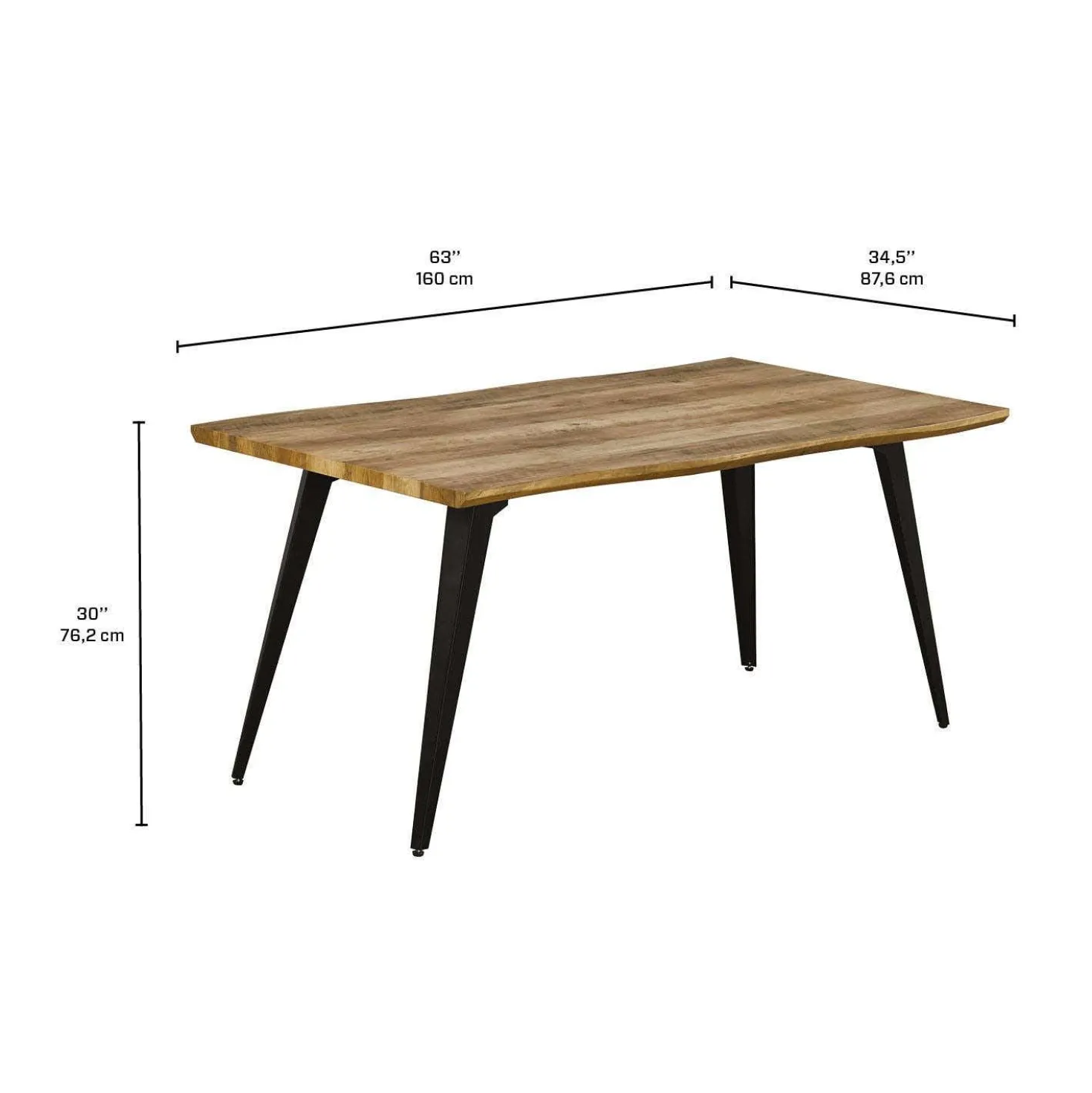 Table à manger rectangulaire 63"