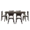 Table à manger rectangulaire 70" avec 6 chaises - ardoise