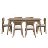 Table à manger rectangulaire 70" avec 6 chaises - gris