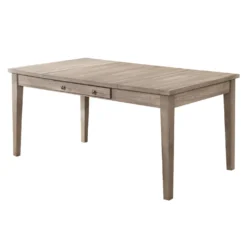 Table à manger rectangulaire avec rangement, 4 chaises et 1 banc - gris