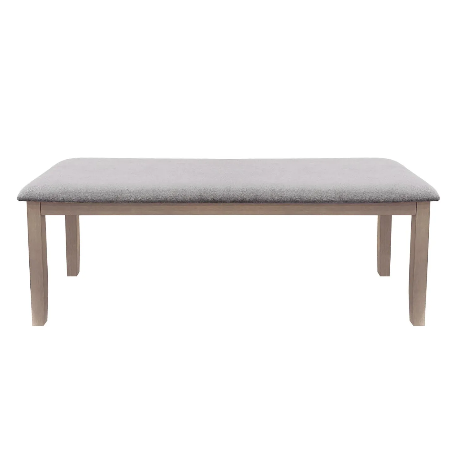 Table à manger rectangulaire avec rangement, 4 chaises et 1 banc - gris