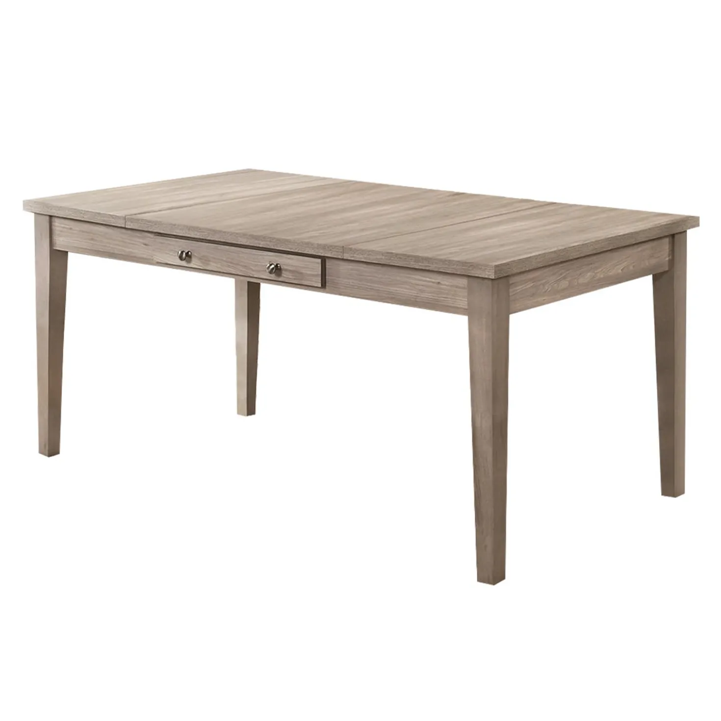 Table à manger rectangulaire avec rangement et 4 chaises - gris