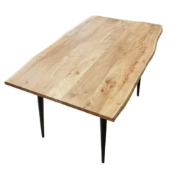 Table à manger rectangulaire en bois massif 58