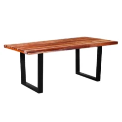 Table à manger rectangulaire en bois massif - 72"