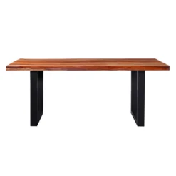 Table à manger rectangulaire en bois massif - 72"
