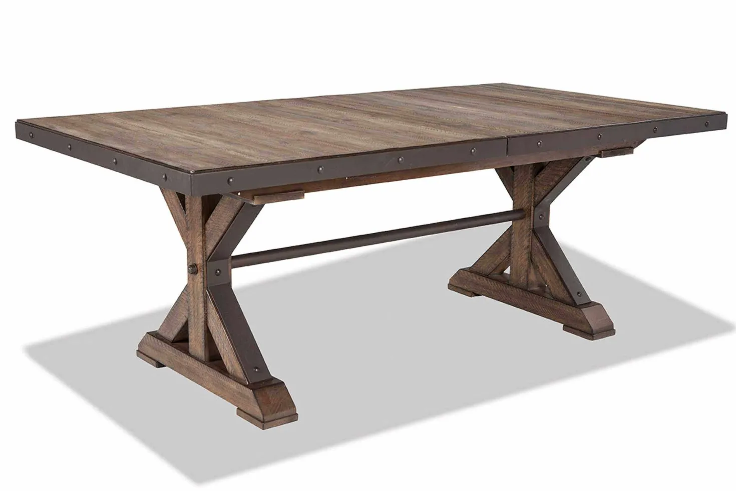 Table à manger rectangulaire en bois massif 79"