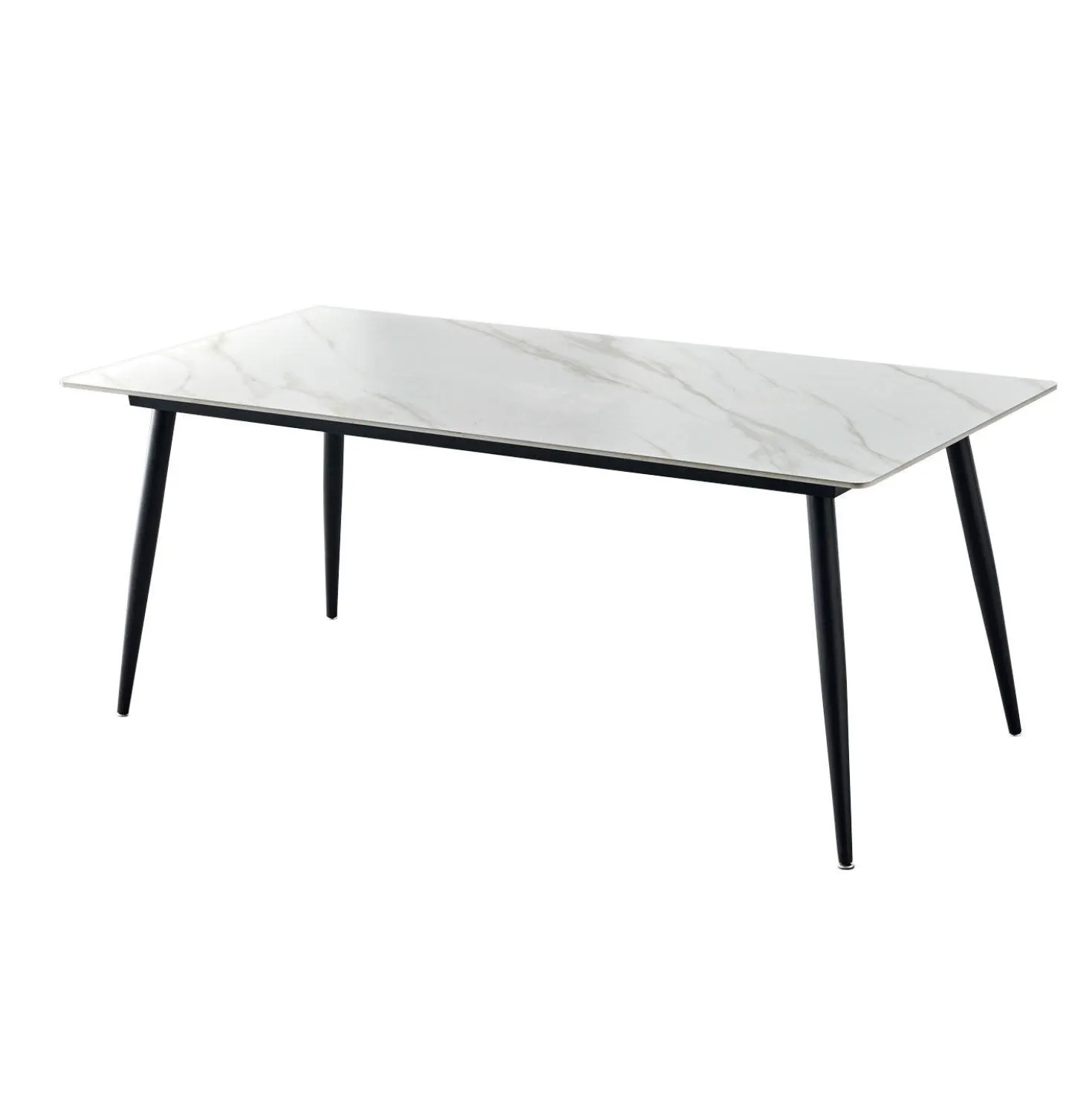 Table à manger rectangulaire en pierre sintérisée 59"