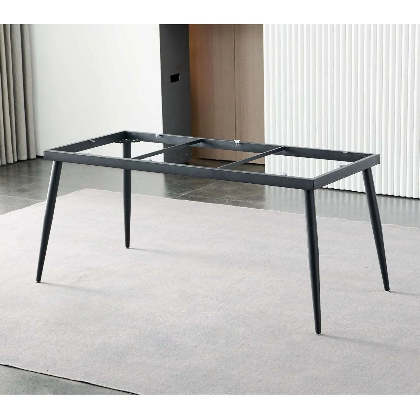 Table à manger rectangulaire en pierre sintérisée 59"