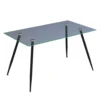 Table à manger rectangulaire en verre 59"