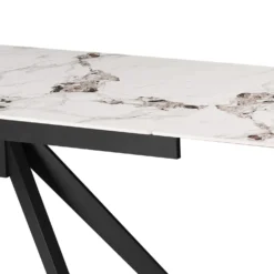 Table à manger rectangulaire extensible en pierre sintérisée 63