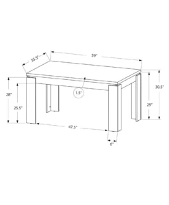 Table à manger rectangulaire 60