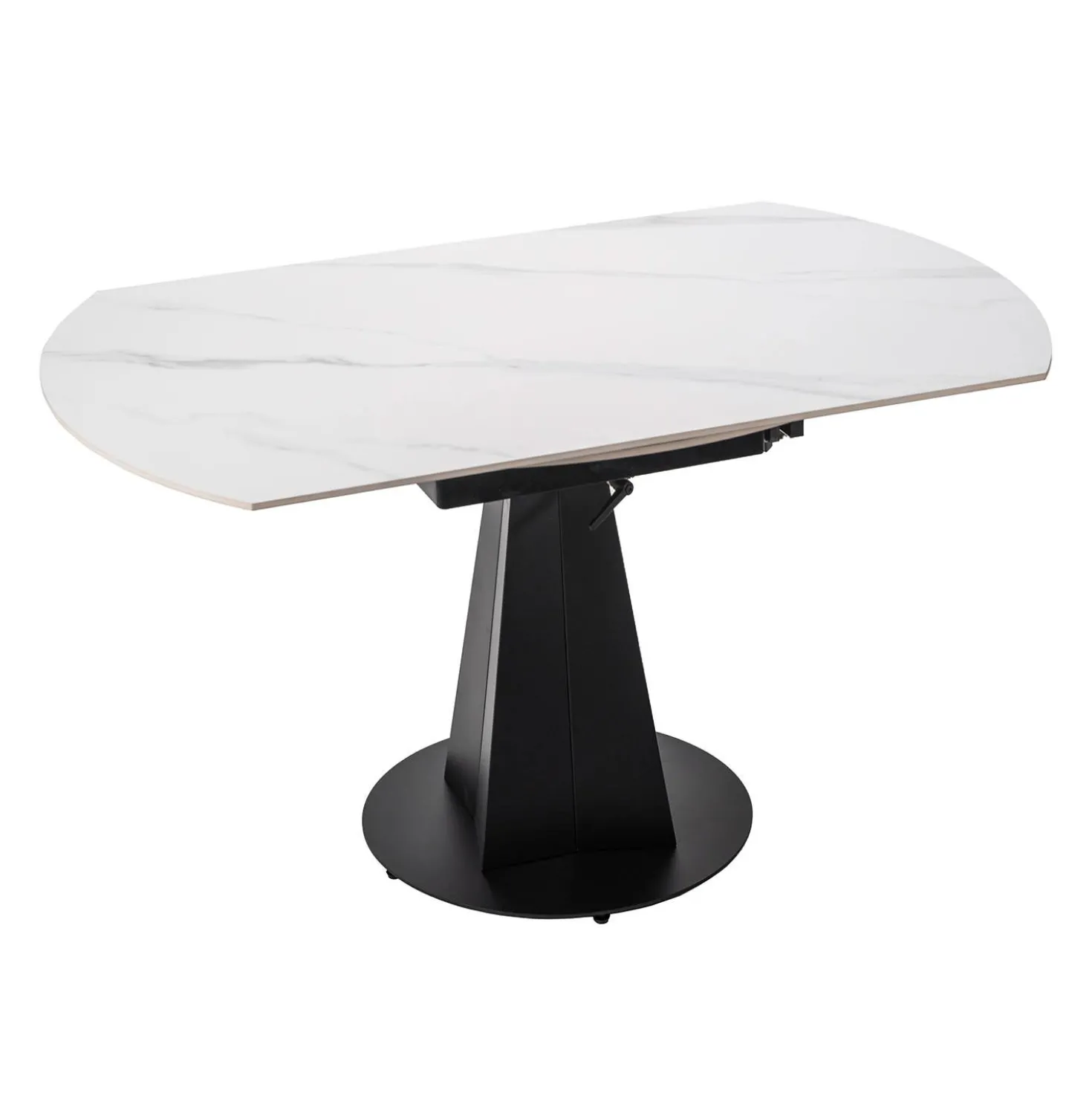 Table à manger ronde convertible extensible avec piédestal - 53"