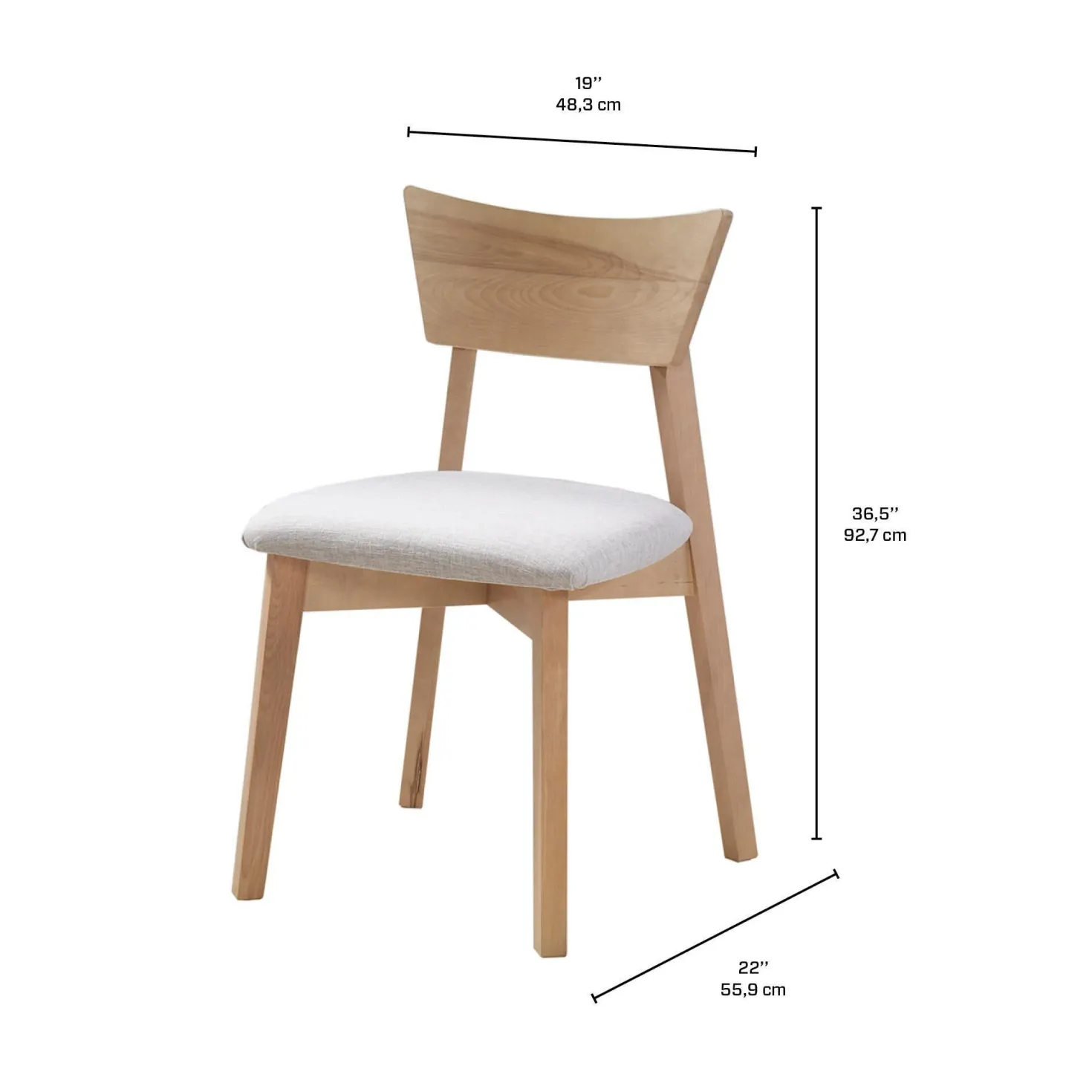 Table à manger ronde extensible (48" à 66") avec 4 chaises - grège