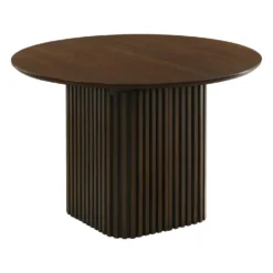 Table à manger ronde extensible (48 à 83") à piédestal