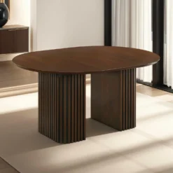 Table à manger ronde extensible (48 à 83