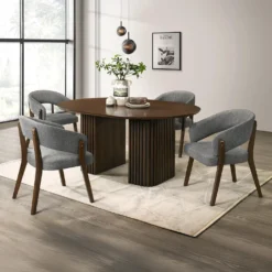 Table à manger ronde extensible (48 à 83