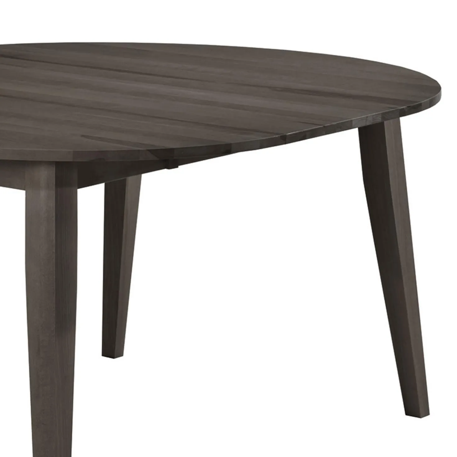 Table à manger ronde extensible en bois massif 48" à 66" - ardoise