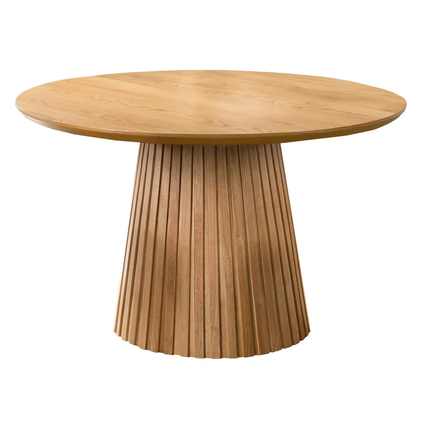 Table à manger ronde à piédestal avec 4 chaises - gris