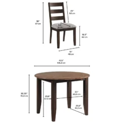 Table ronde avec 2 chaises