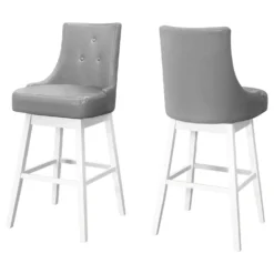 Tabouret de bar - ensemble de 2, pivotant, dossier capitonné, rembourré /h