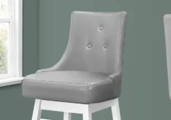 Tabouret de bar - ensemble de 2, pivotant, dossier capitonné, rembourré /h