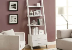 Étagère - 69"H, biblioteque avec 2 tiroirs blanc - Monarch