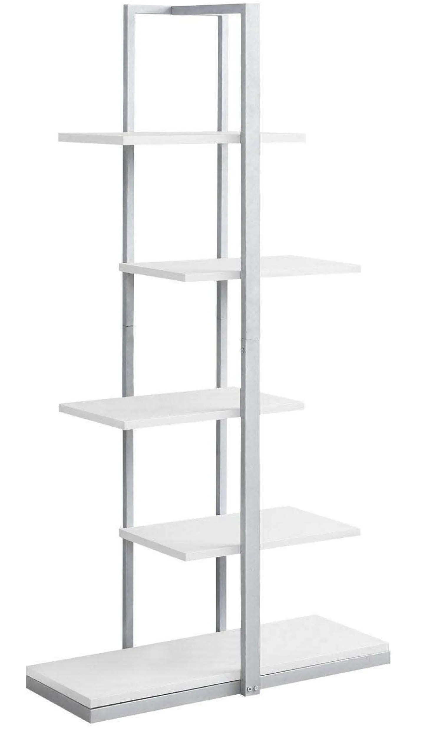 Étagère - 60"H, blanc, métal argent - Monarch