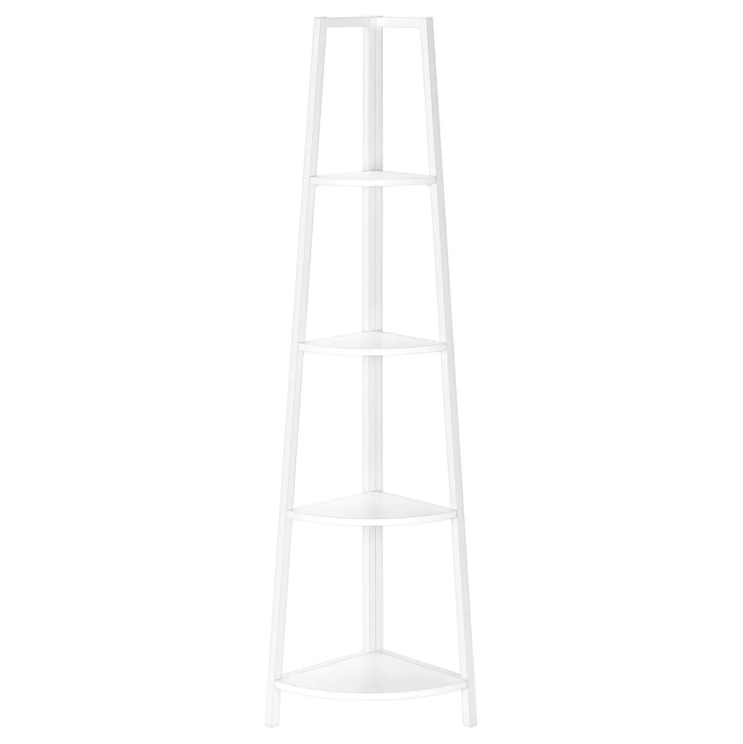 Étagère - 60"H, blanc, métal blanc en coin - Monarch