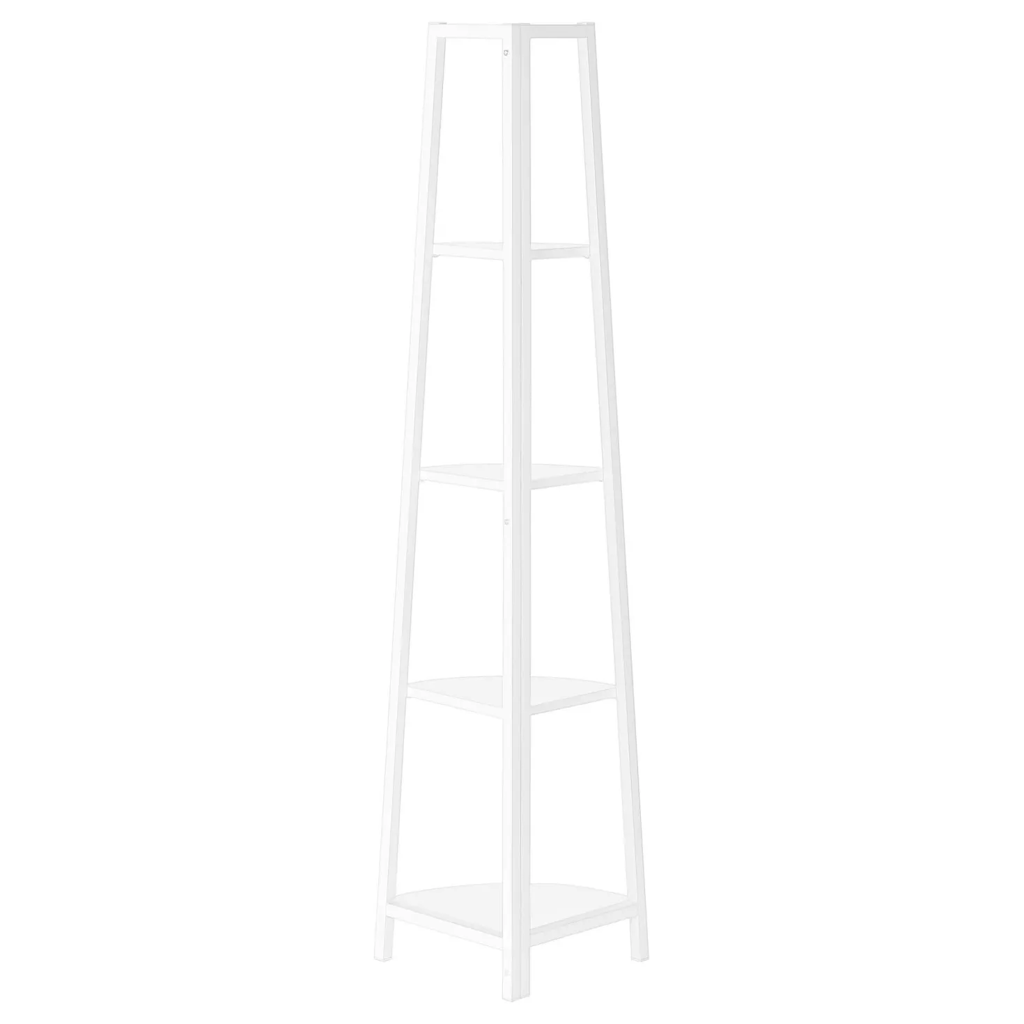 Étagère - 60"H, blanc, métal blanc en coin - Monarch
